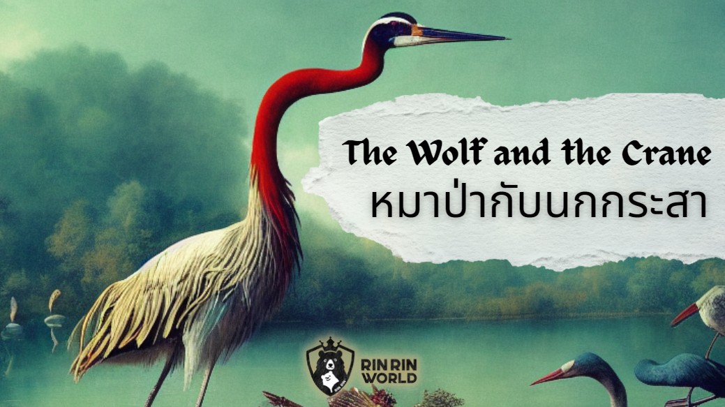 นิทานอีสป หมาป่ากับนกกระสา The Wolf and the Crane