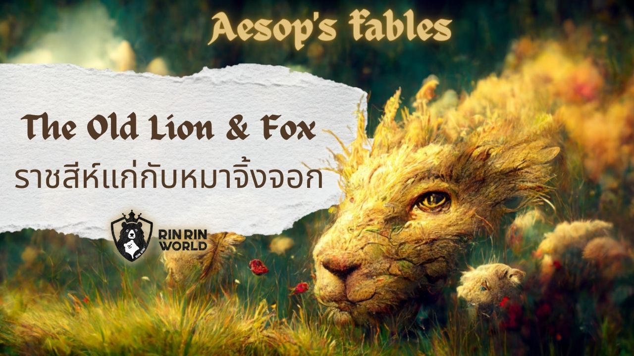 นิทานอีสป ราชสีห์แก่กับหมาจิ้งจอก The Old Lion and the Fox