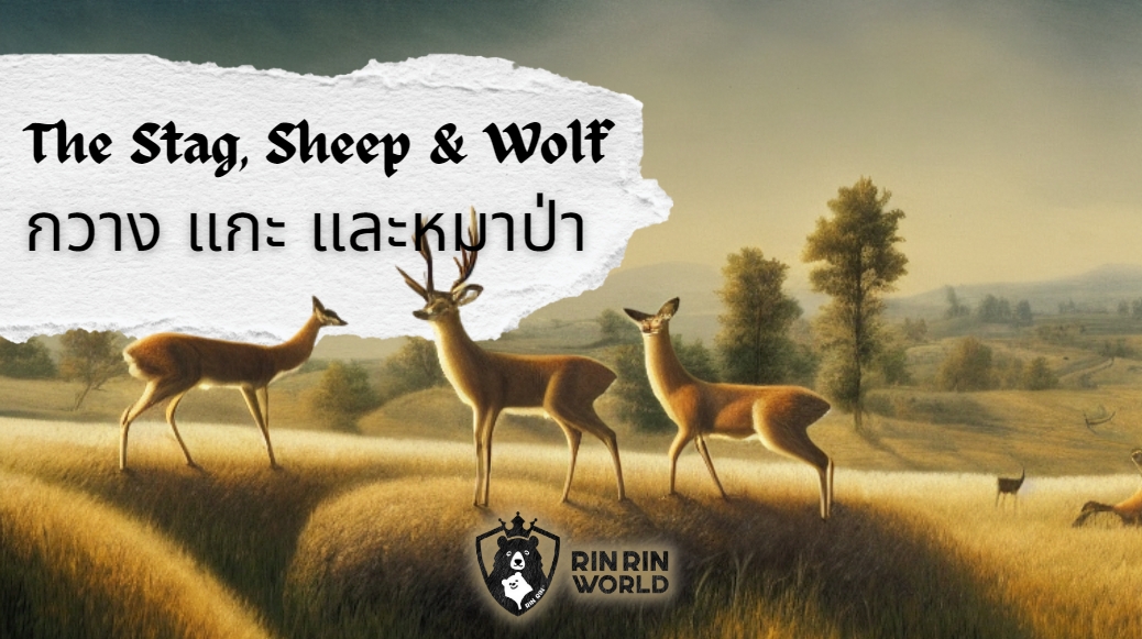 นิทานอีสป กวาง แกะ และหมาป่า The Stag, the Sheep, and the Wolf