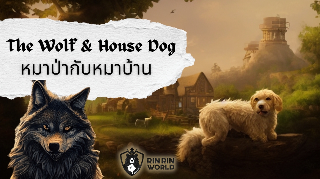 นิทานอีสป หมาป่ากับหมาบ้าน The Wolf and the House Dog