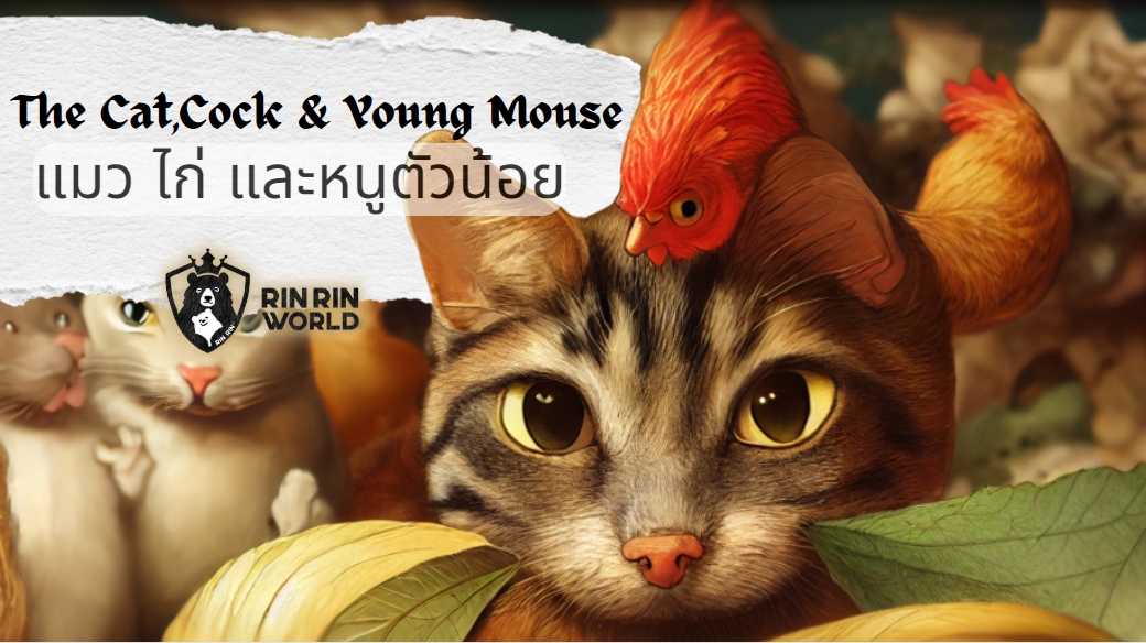 นิทานอีสป แมว ไก่ และหนูตัวน้อย The Cat, the Cock, and the Young Mouse