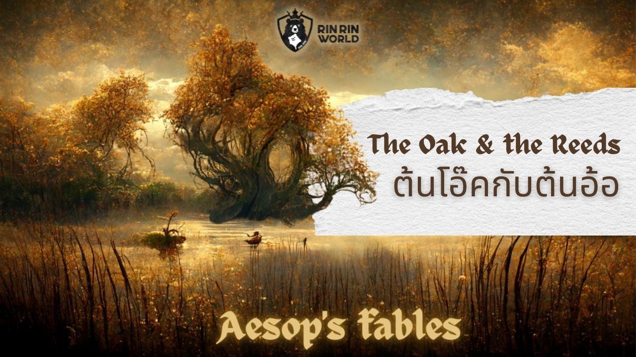 นิทานอีสป ต้นโอ๊กกับต้นอ้อ The Oak and the Reeds